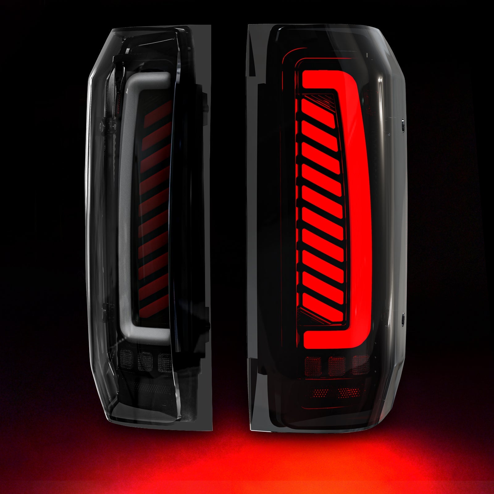 1989–1996 Ford F150 / Bronco, 1989–1997 F250 / F350 LED Tail Lights | Sequential | Start-Up Animation | Smoked Lens
