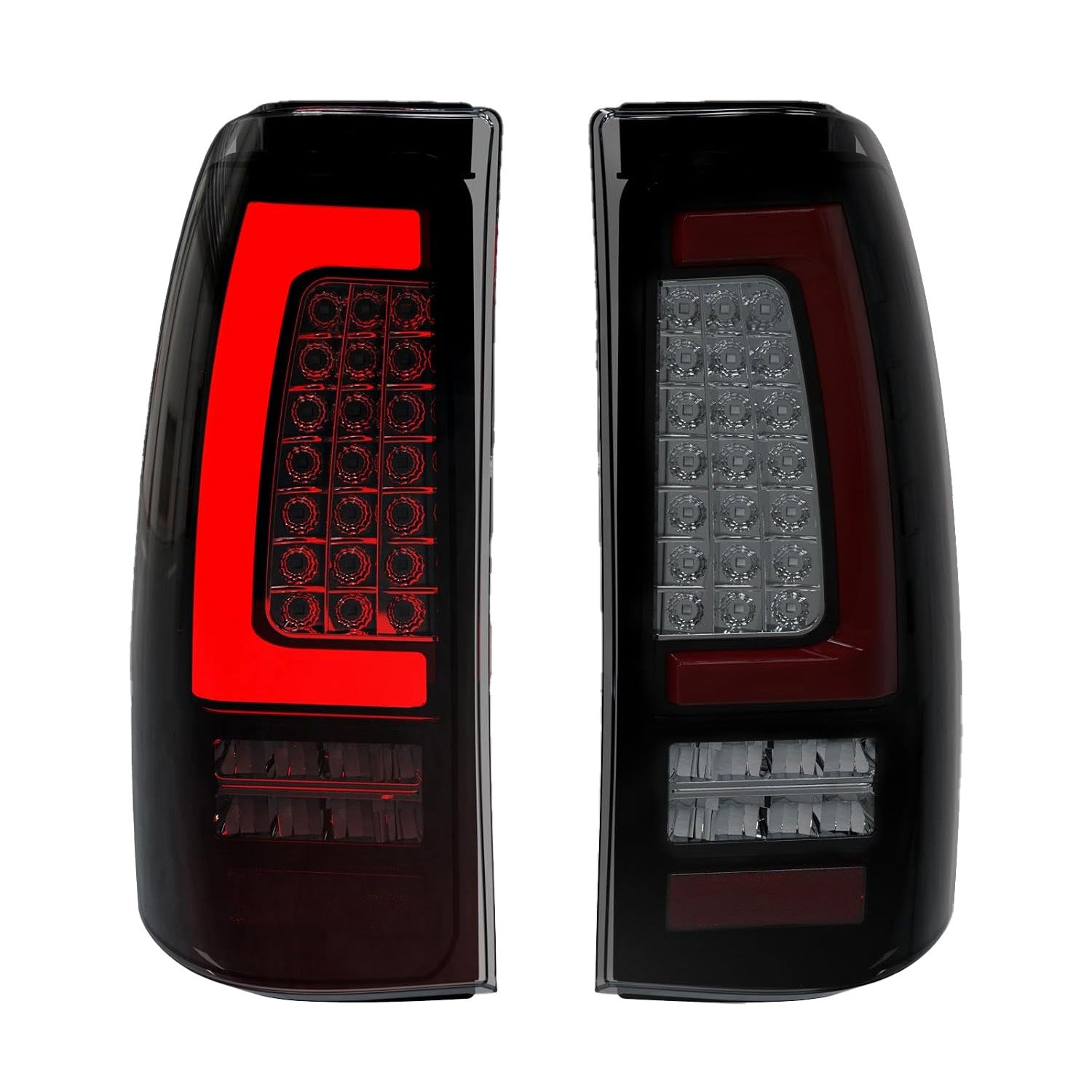 2003-2006 Chevy Silverado LED Tail Lights | Unique Shape Running Light | Turn Signal & Reverse