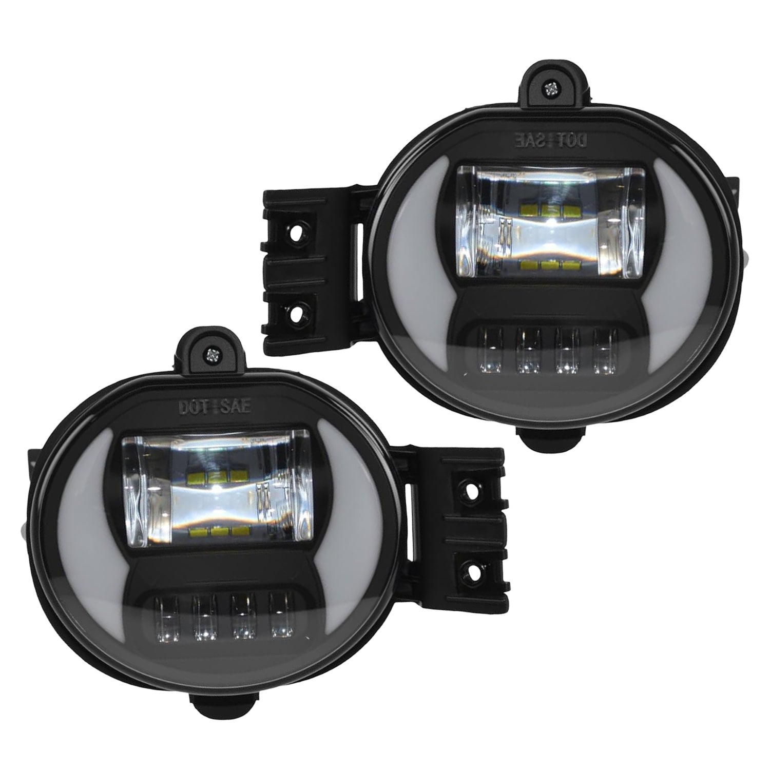 2002-2009 Dodge Ram 1500/2500/3500 / 2004-2006 Durango LED Fog Lights | Front Bumper | Clear Lens