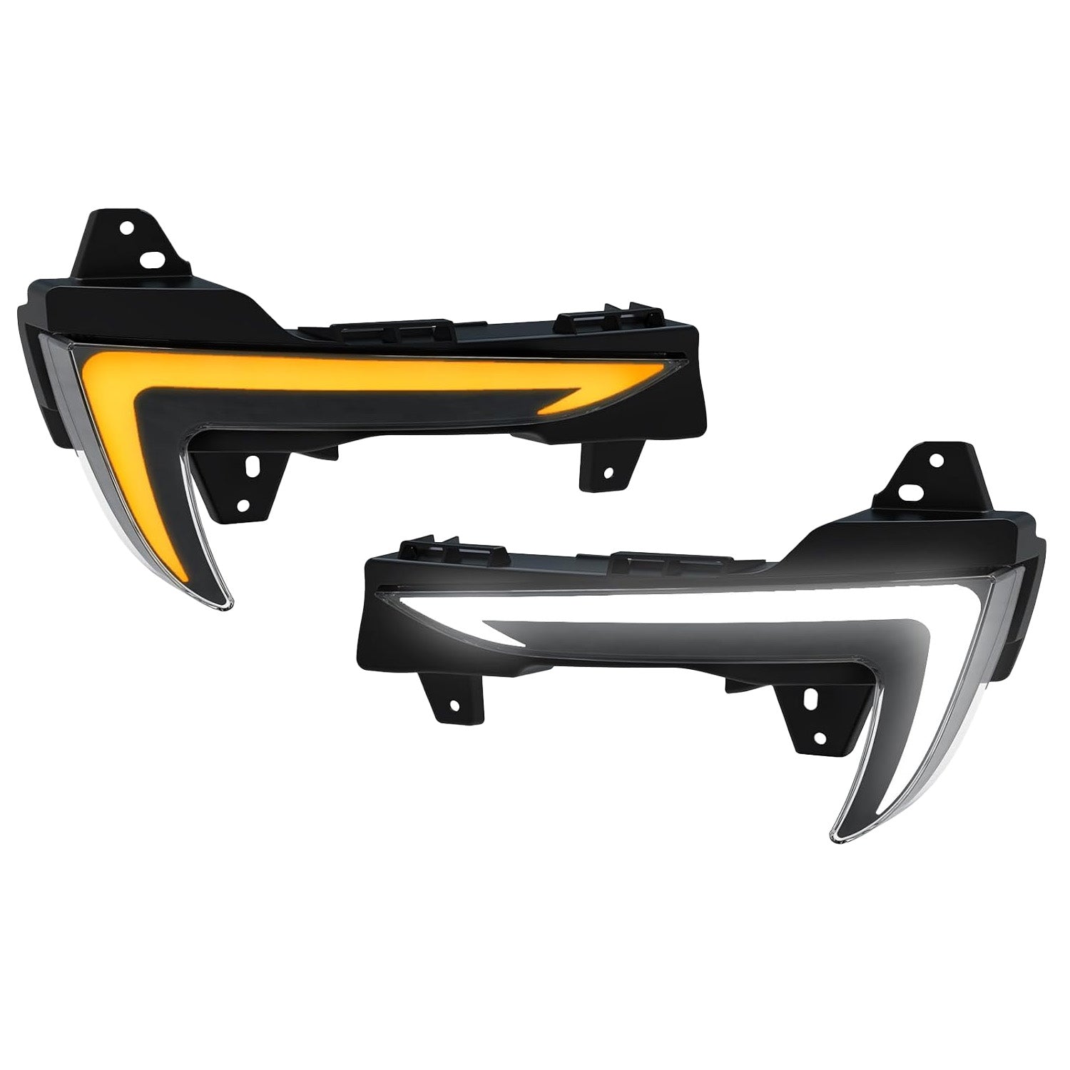 2018–2024 Tesla Model 3 Dual-Color LED Daytime Running Lights | White DRL + Amber Turn Signal | Dynamic Startup Animation | IP67 Waterproof | 1 Pair