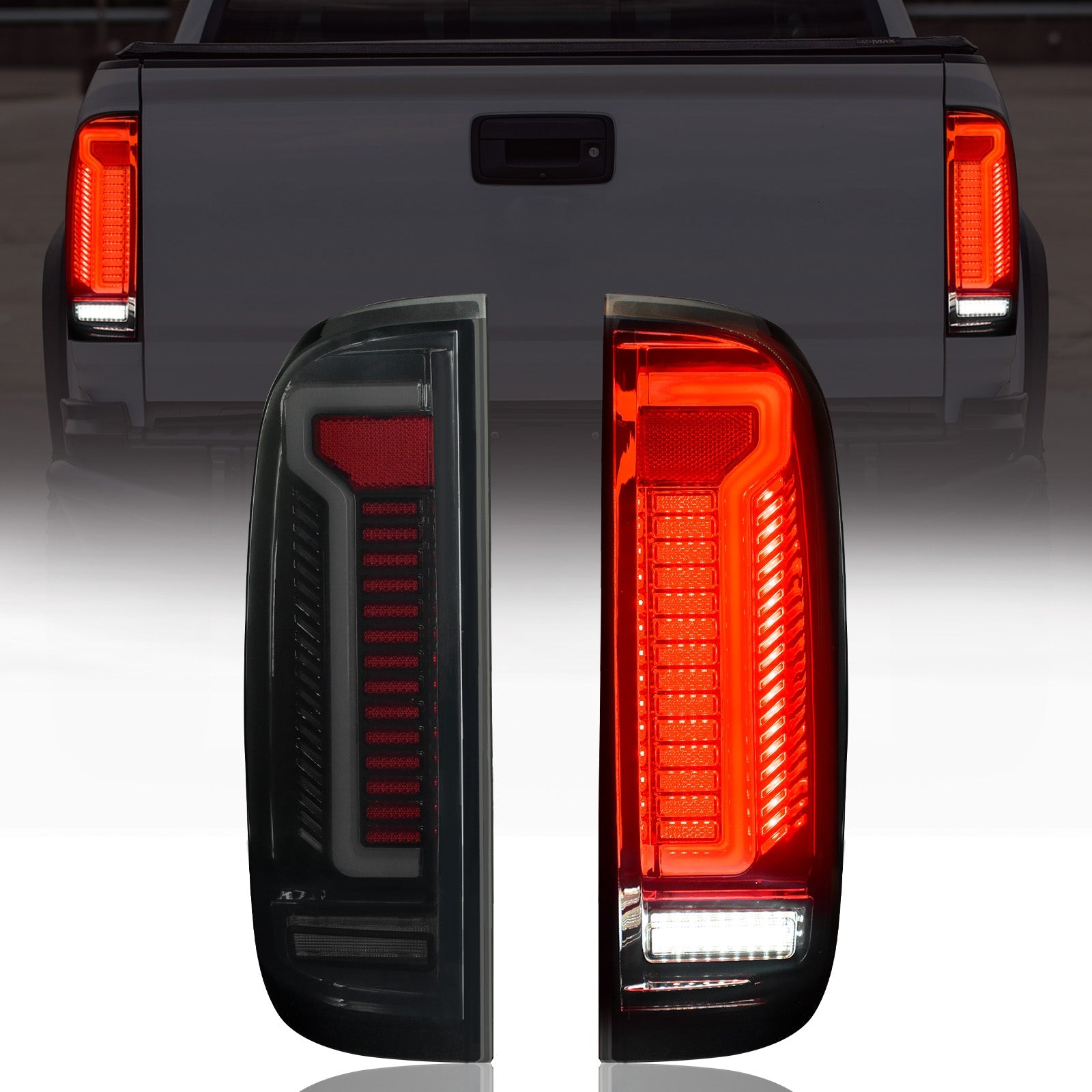 2015–2022 Chevy Colorado LED Tail Lights | Full LED | Smoked Lens | Rear Light Assembly