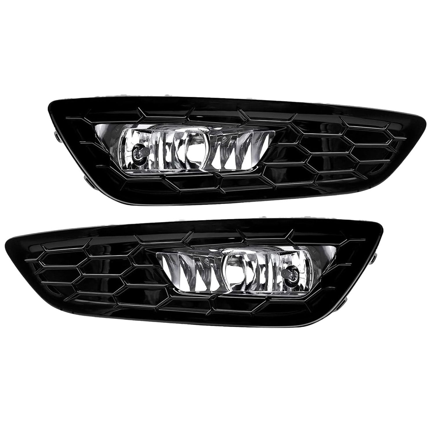 2015–2017 Ford Focus Fog Lights Assembly Replacement | Clear Lens | Front Bumper Driving Lamps | Plug & Play | 1 Pair