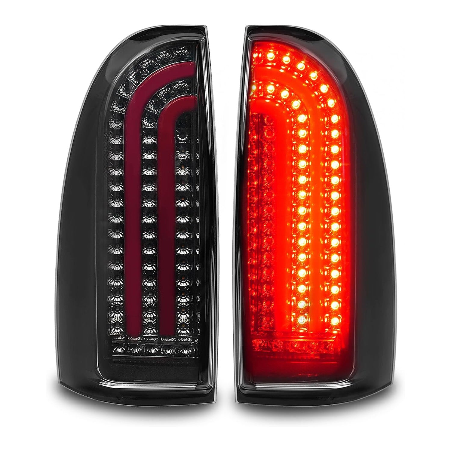 2005–2015 Toyota Tacoma Smoked LED Tail Lights | Sequential Turn Signal Animation | Brake & Reverse | IP67 Waterproof | 1 Pair