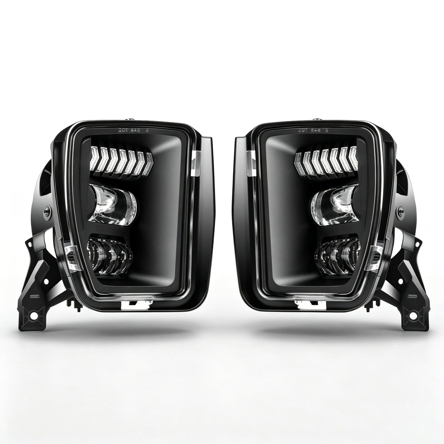 2013–2018 Dodge Ram 1500 LED Fog Lights with DRL | Amber Turn Signal | Clear Lens