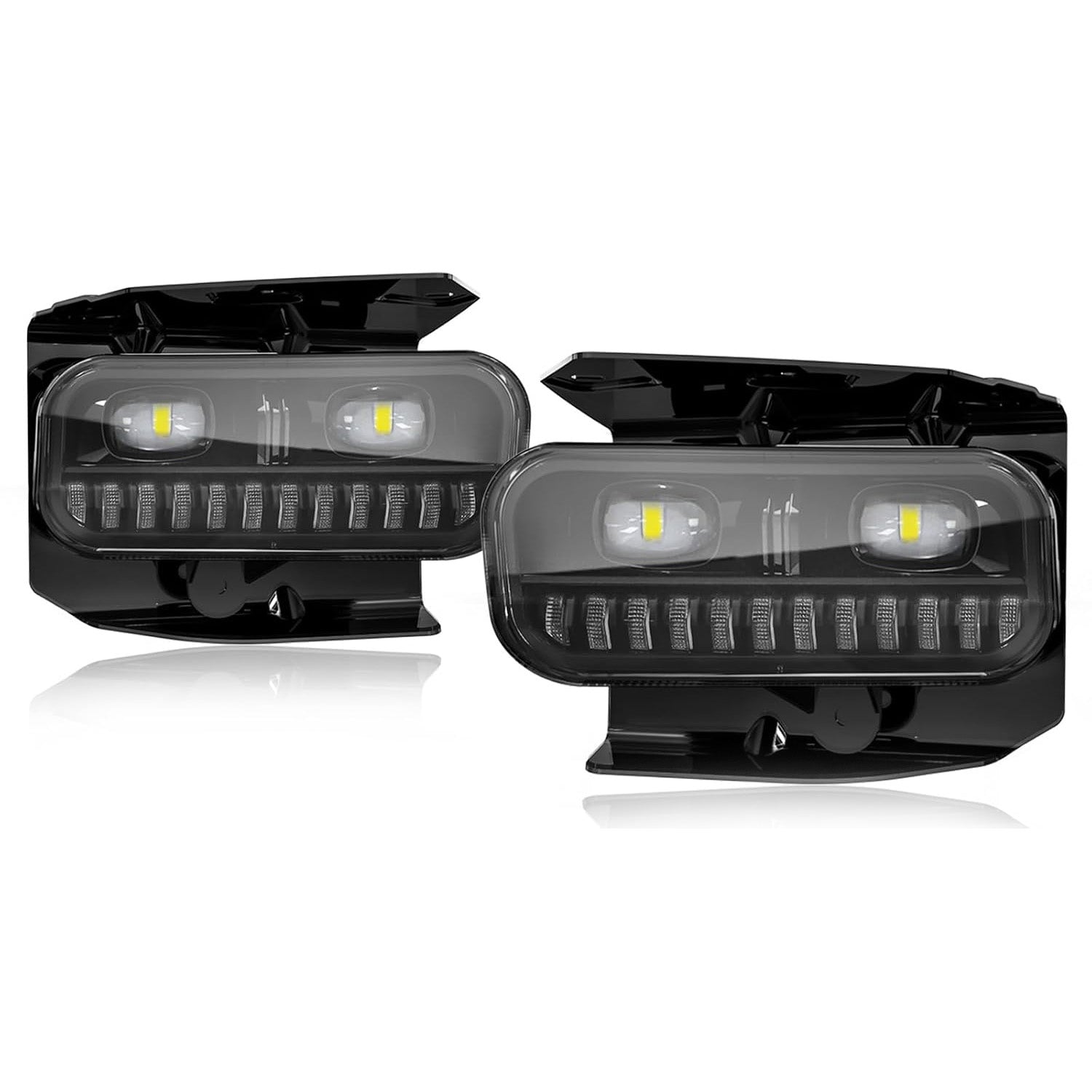 1999–2003 Ford F-150 / 1999–2002 Expedition LED Fog Lights Assembly Replacement | Front Bumper Driving Lamps | Plug & Play | 1 Pair