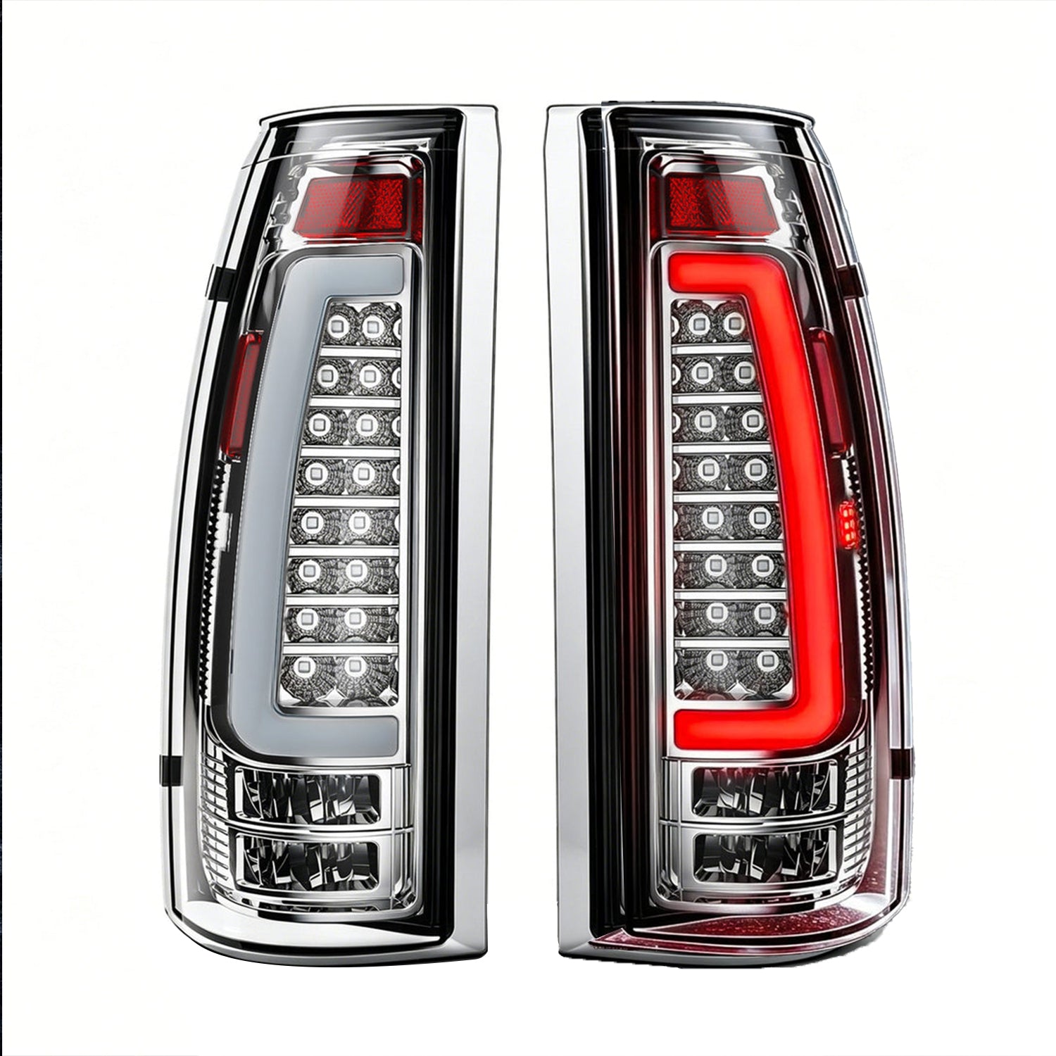 1988-1998 Chevy/GMC C/K Sierra / 1992-1999 Suburban & Yukon / 1995-1999 Tahoe & Blazer & Cadillac Escalade LED Tail Lights | Clear Lens