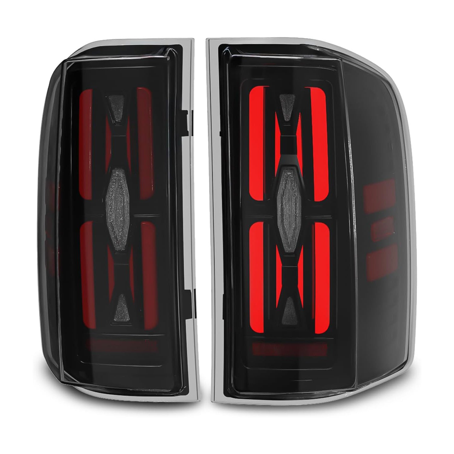 2007–2013 Chevy Silverado LED Tail Lights | 2500HD/3500HD Compatible | Smoked Sequential Rear Lamps | Start-Up Animation