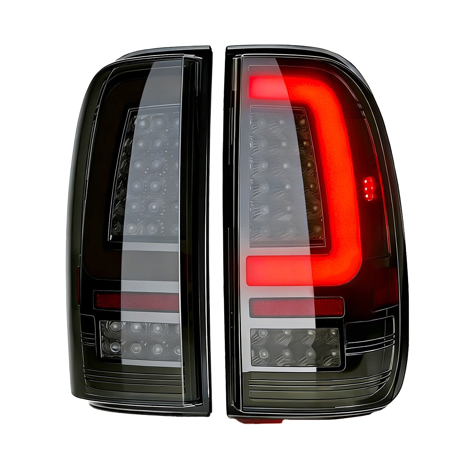 2008-2016 Ford F250/F350/F450 Super Duty C-Shape Full LED Tail Lights Assembly – OEM Design