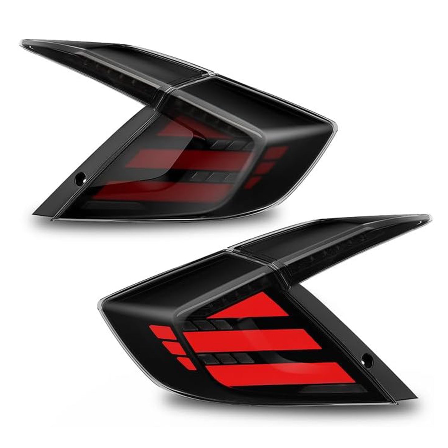 2016-2021 Honda Civic 10th Gen Sedan LED Tail Lights | Smoked | Sequential Turn Signal & Start-Up Animation