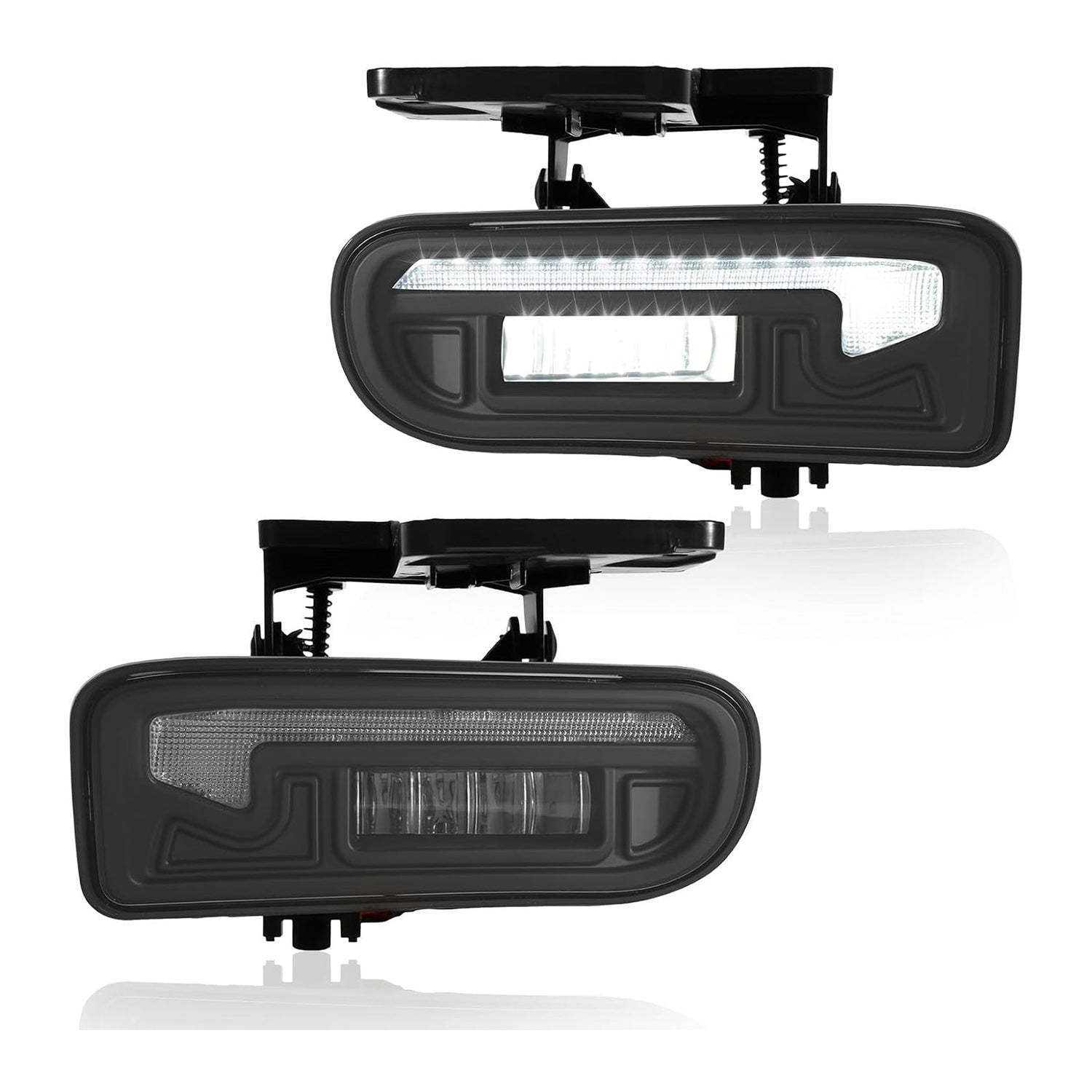 1999–2006 GMC Yukon / 1999–2002 GMC Sierra LED Fog Lights Assembly Replacement | Front Bumper Driving Lamps | Plug & Play | 1 Pair