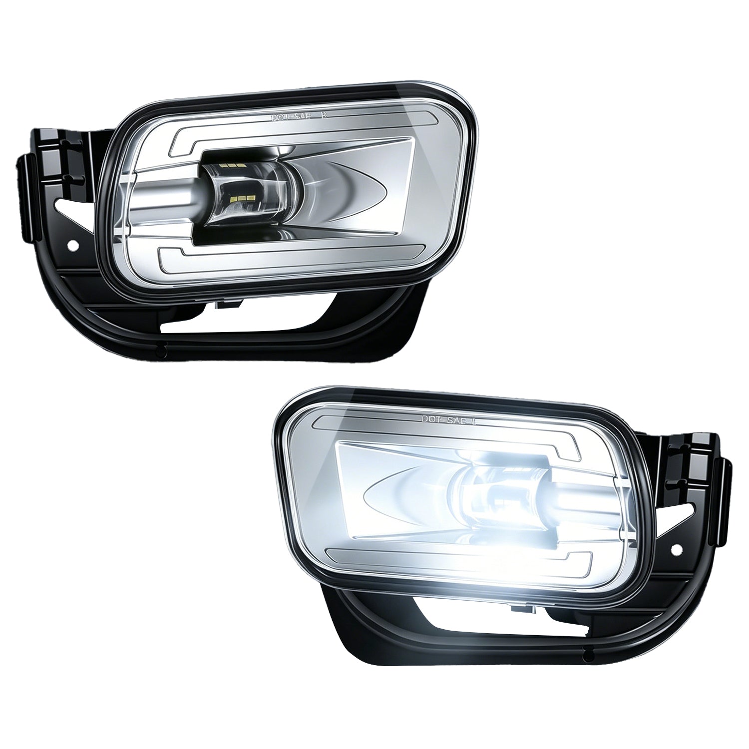 2009–2018 Dodge Ram 1500 / 2500 / 3500 Full LED Fog Lights Assembly Replacement | Chrome Lens | 1 Pair