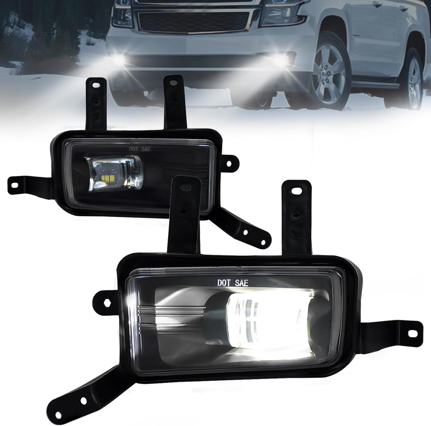 2015–2020 Chevy Tahoe / Suburban / 3500HD / GMC Yukon Yukon XL LED Fog Lights | 6500K | 2500LM