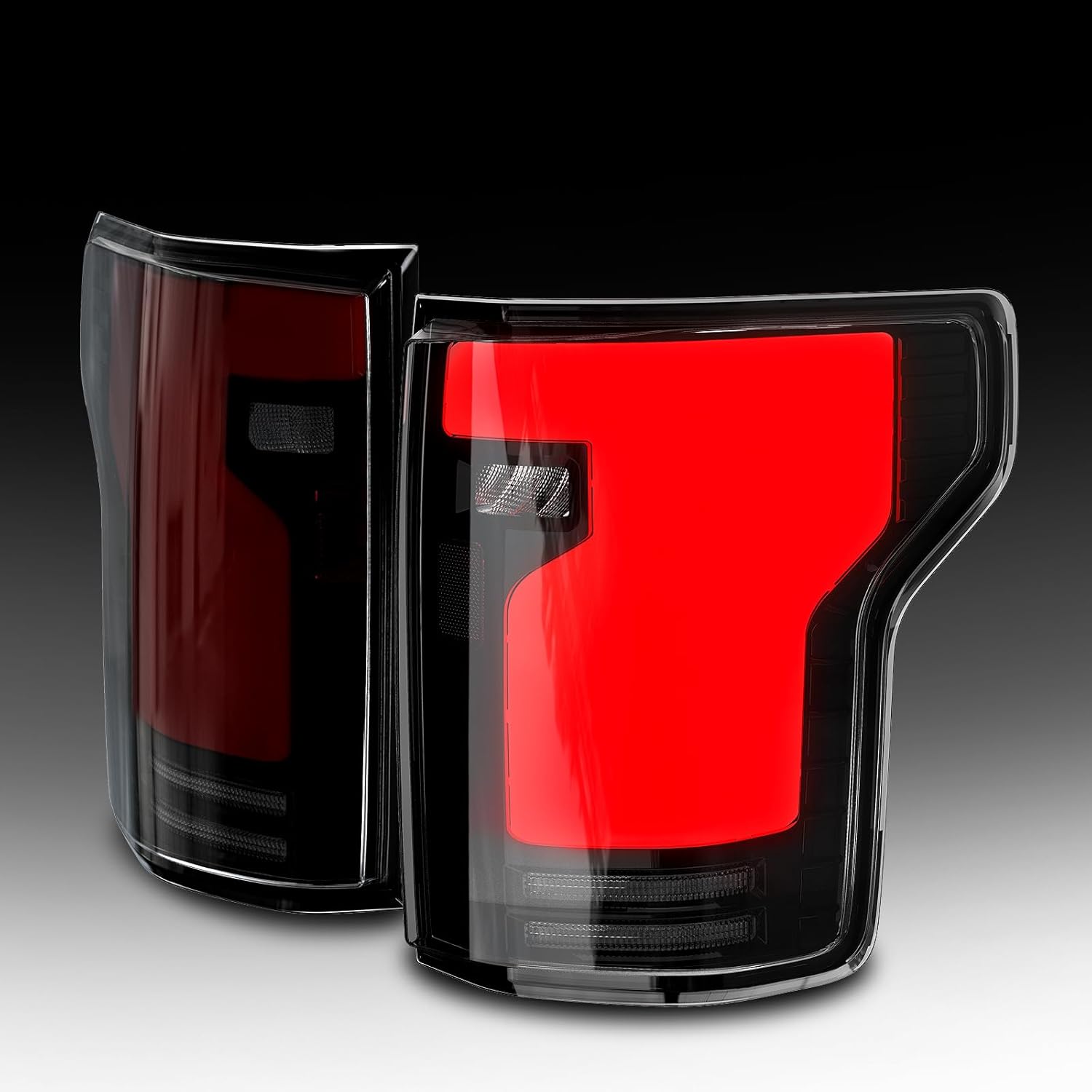 2015–2020 Ford F-150 Sequential LED Tail Lights | Smoked Rear Lamp Assembly | Start-Up Animation