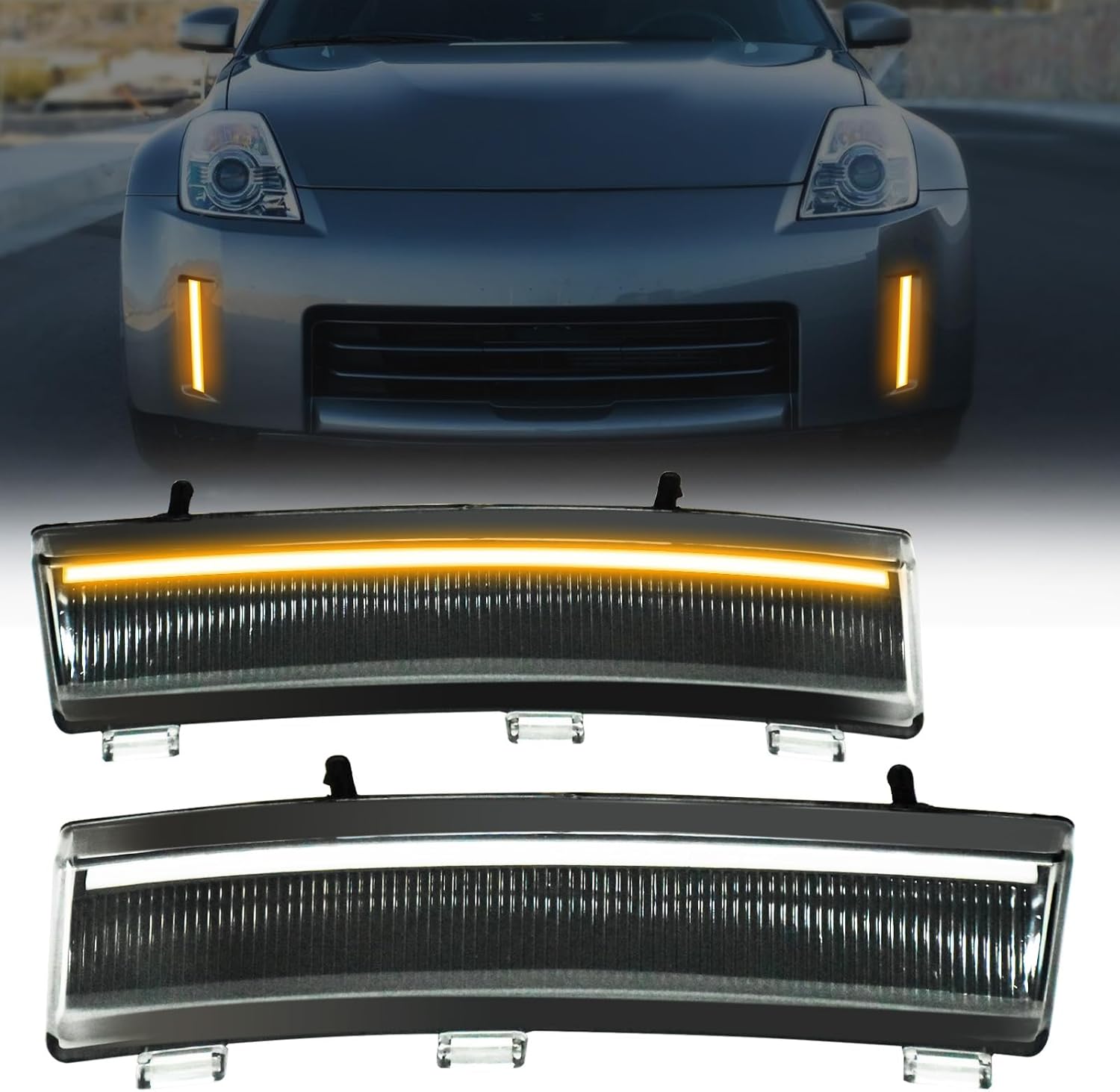2006–2009 Nissan 350Z LED Side Marker Lights with DRL & Dynamic Turn Signal