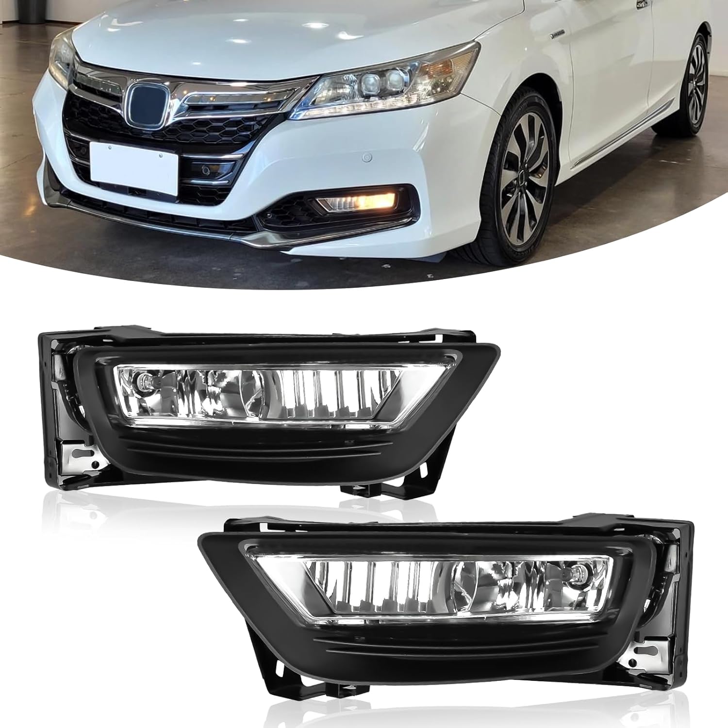 2013–2015 Honda Accord 4-Door Sedan Halogen Fog Lights Replacement | Plug & Play | 1 Pair