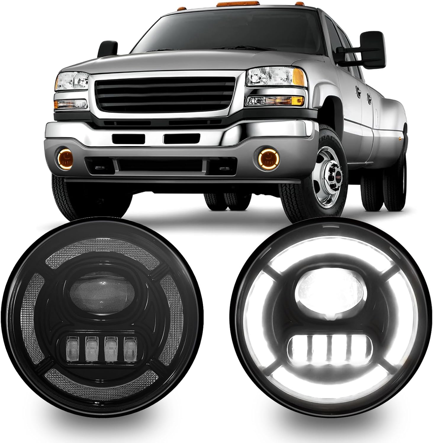 2007–2013 GMC Sierra 1500 / 2007–2014 Sierra 2500HD / 3500HD LED Fog Lights | DRL | Amber Turn Signal