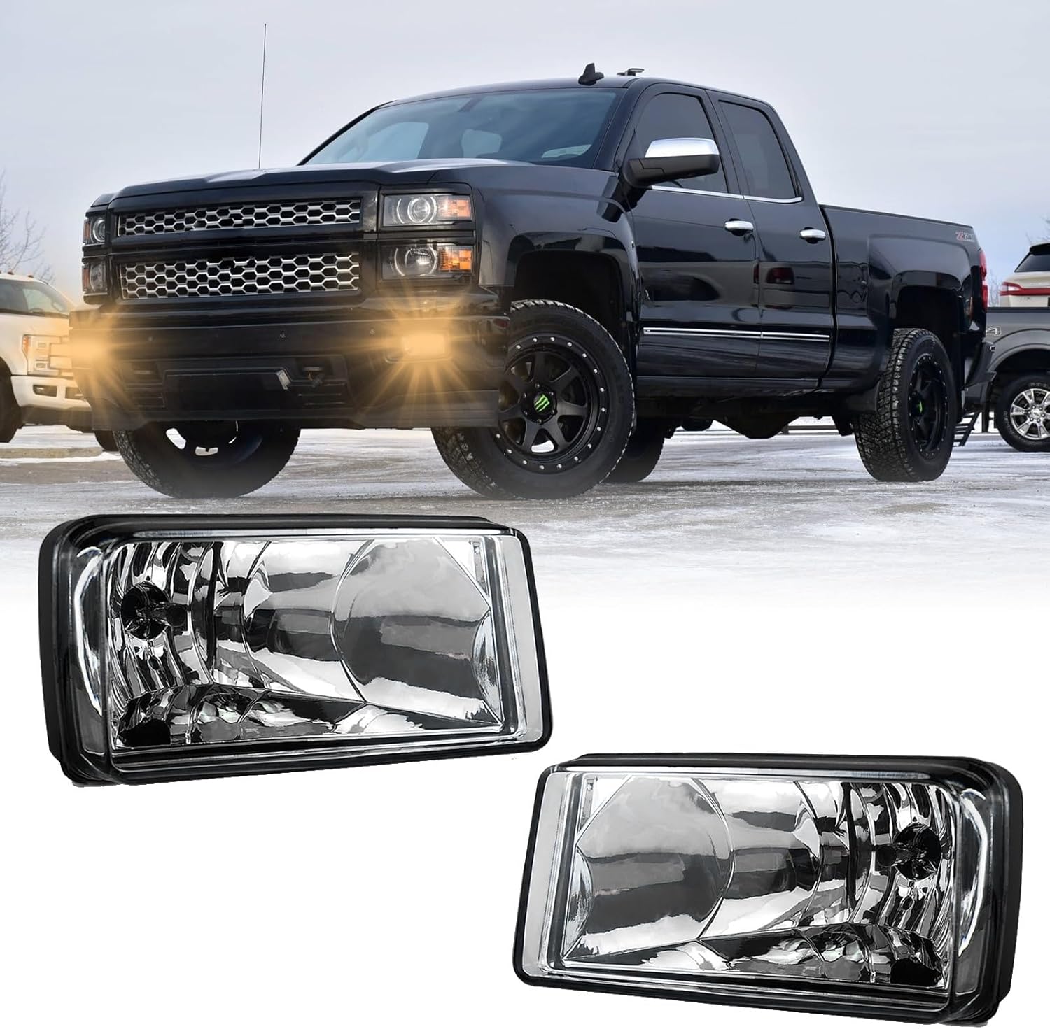 2007–2014 Chevy Silverado Tahoe Suburban Avalanche Fog Lights DRL Style Kit