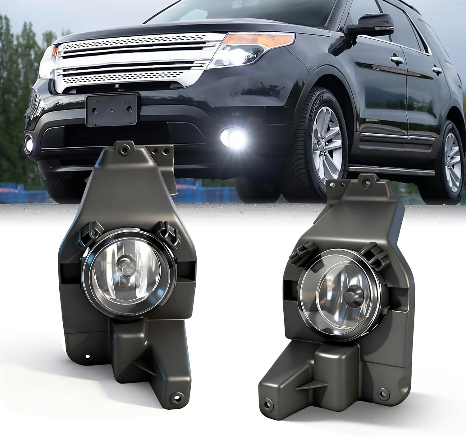 2011–2015 Ford Explorer LED Fog Lights | Upgrade & Modified | IP67 Waterproof | 1 Pair
