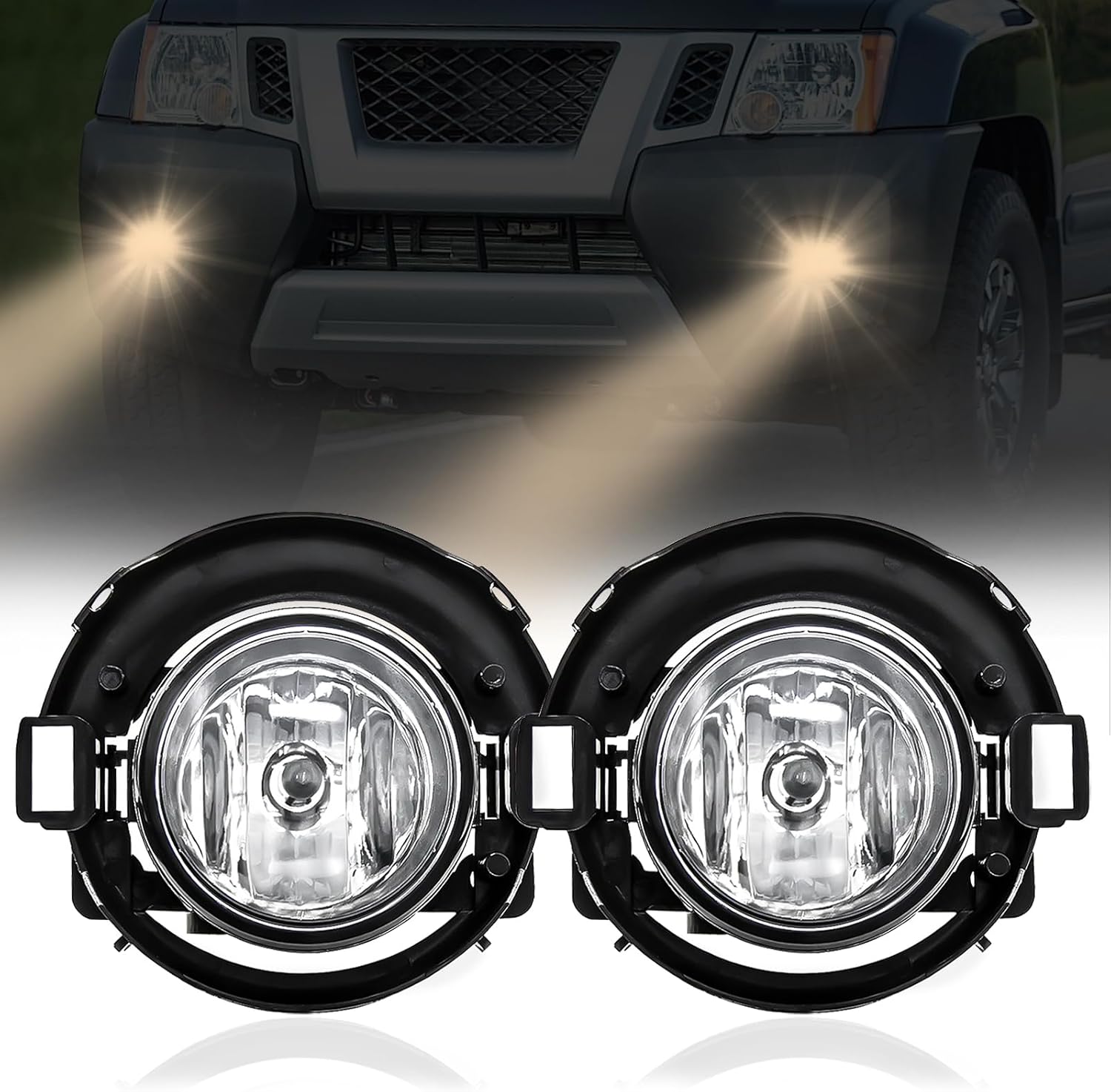 2010–2017 Nissan Frontier 2005–2015 Xterra LED Fog Lights Kit Plastic Bumper