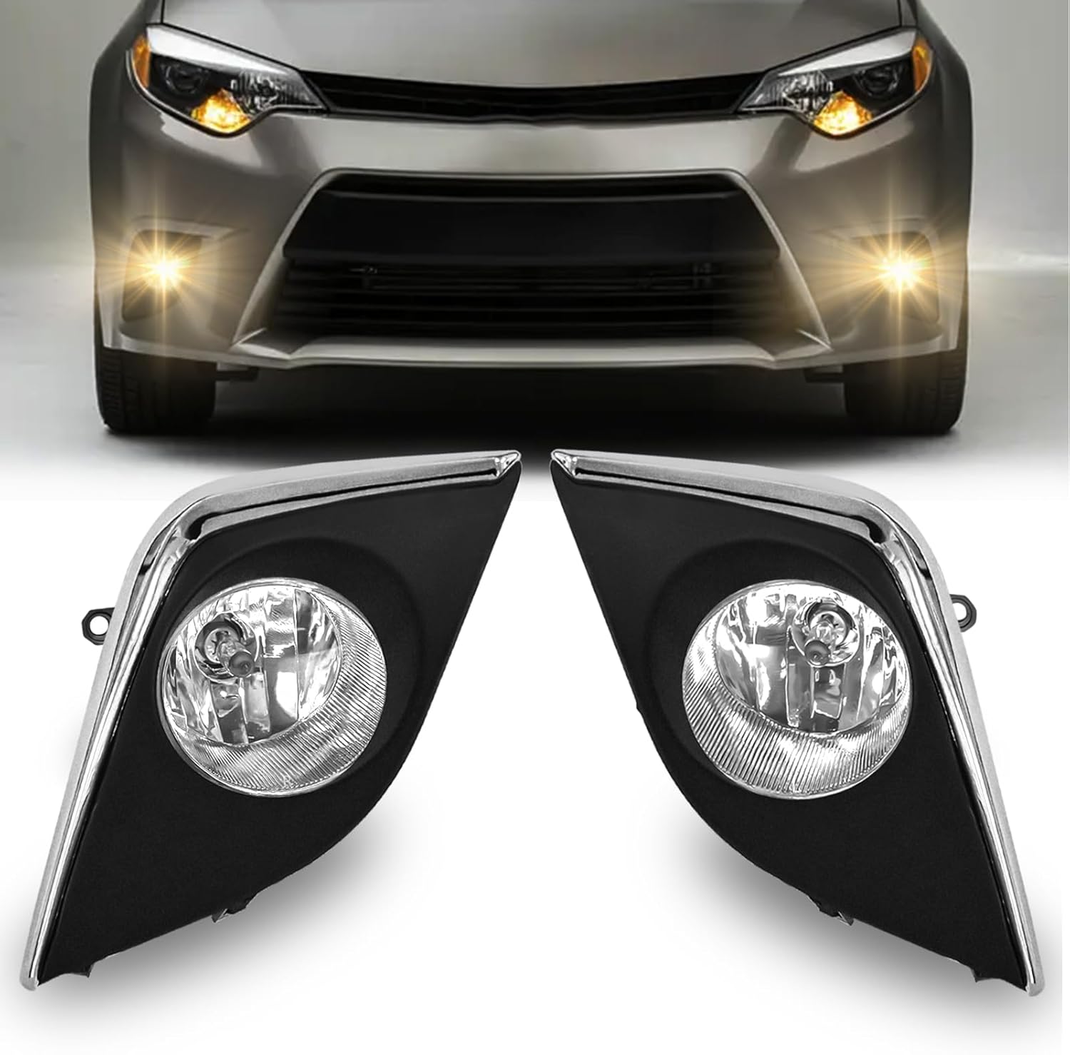 2014–2016 Toyota Corolla/Altis CE/ECO/L/LE Halogen Fog Lights Replacement | DOT & SAE Approved | OEM Fit | 1 Pair