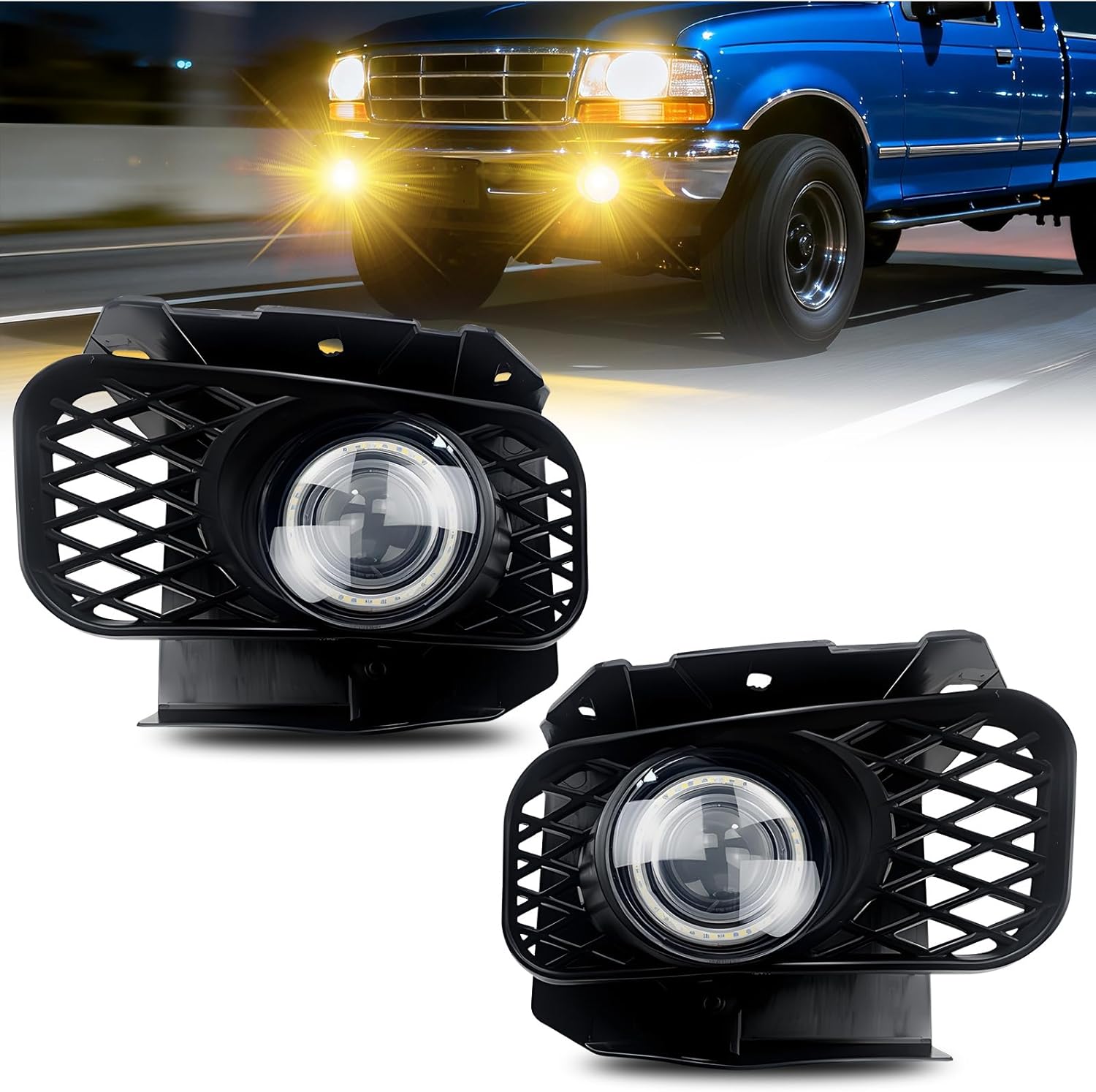2015-2020 Ford F150 LED Fog Lights with DRL | Front Bumper | Left & Right Side