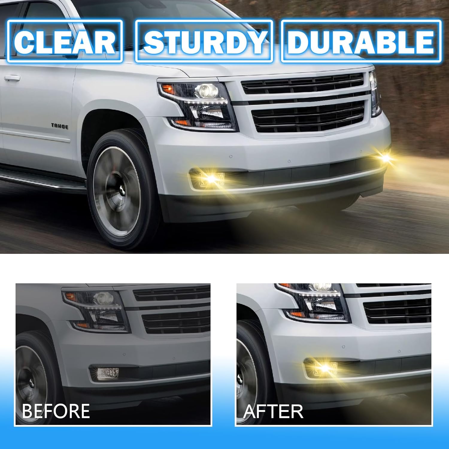 2015–2020 Chevy Suburban & Tahoe / GMC Yukon & Yukon XL Halogen Fog Lights | Factory Fit | Left & Right Side | 1 Pair