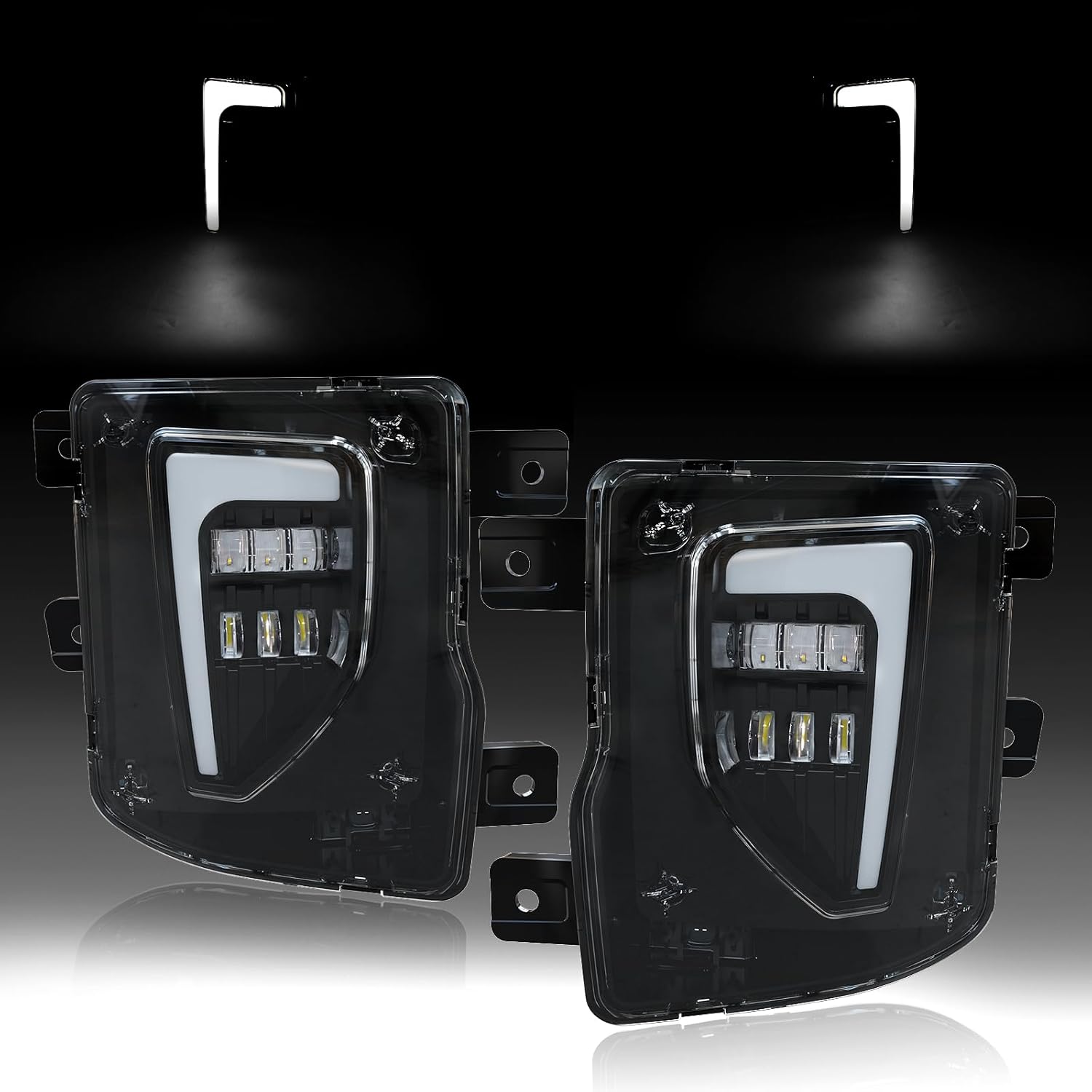 2016–2018 Chevy Silverado 1500 LED Fog Lights | DRL | Dynamic Turn Signal | 6000K