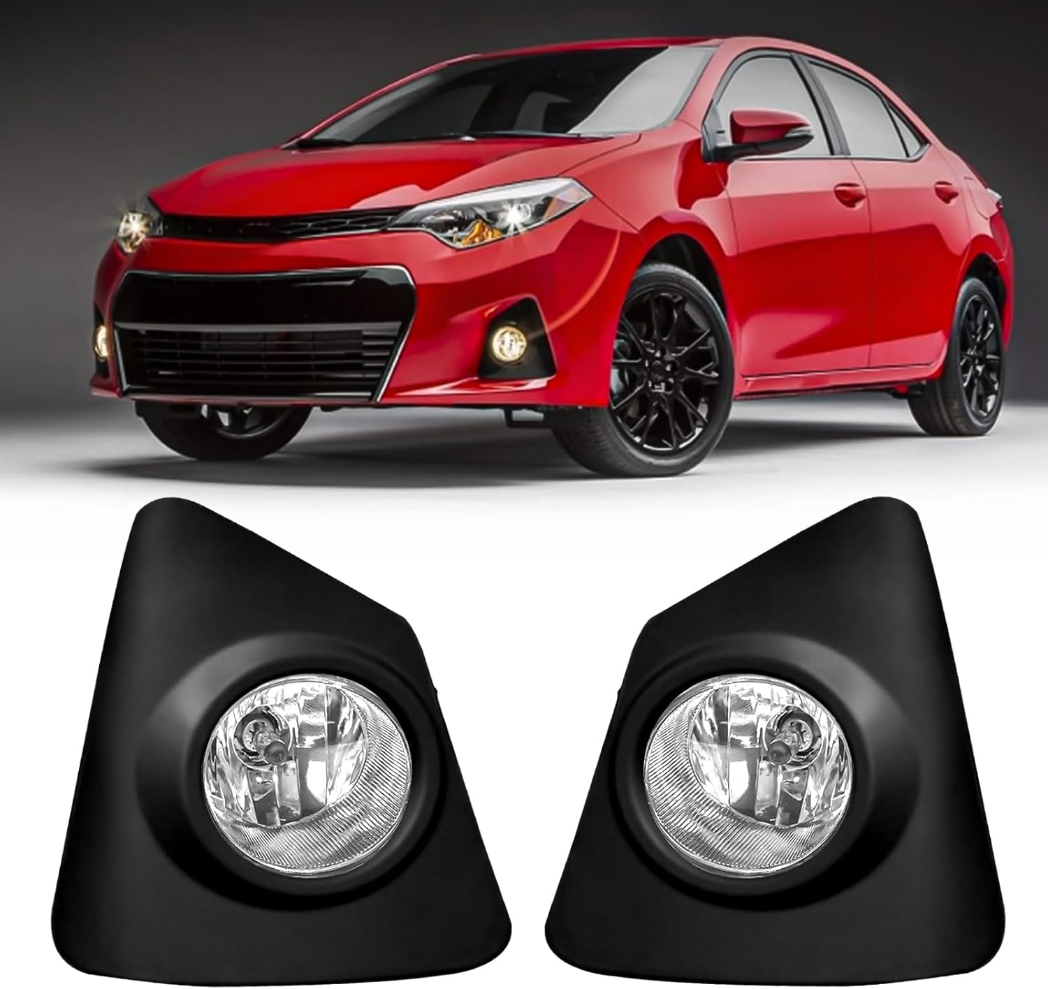 2014–2016 Toyota Corolla S / SE Halogen Fog Lights | Clear Lens | OEM-Style Replacement | DOT & SAE Approved | 1 Pair