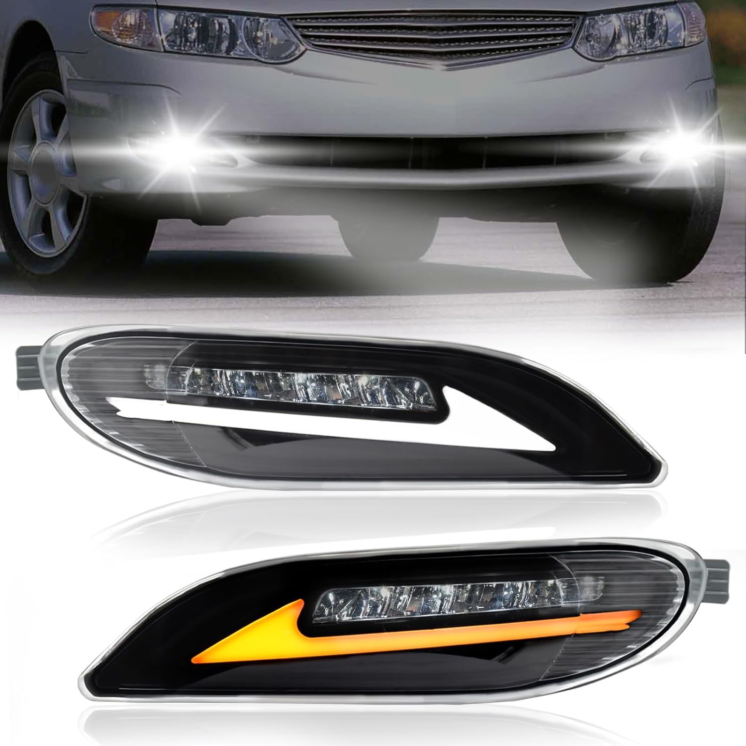 2002–2004 Toyota Camry / 2005–2008 Corolla / 2002–2003 Solara LED Fog Lights | DRL & Turn Signal | 1 Pair