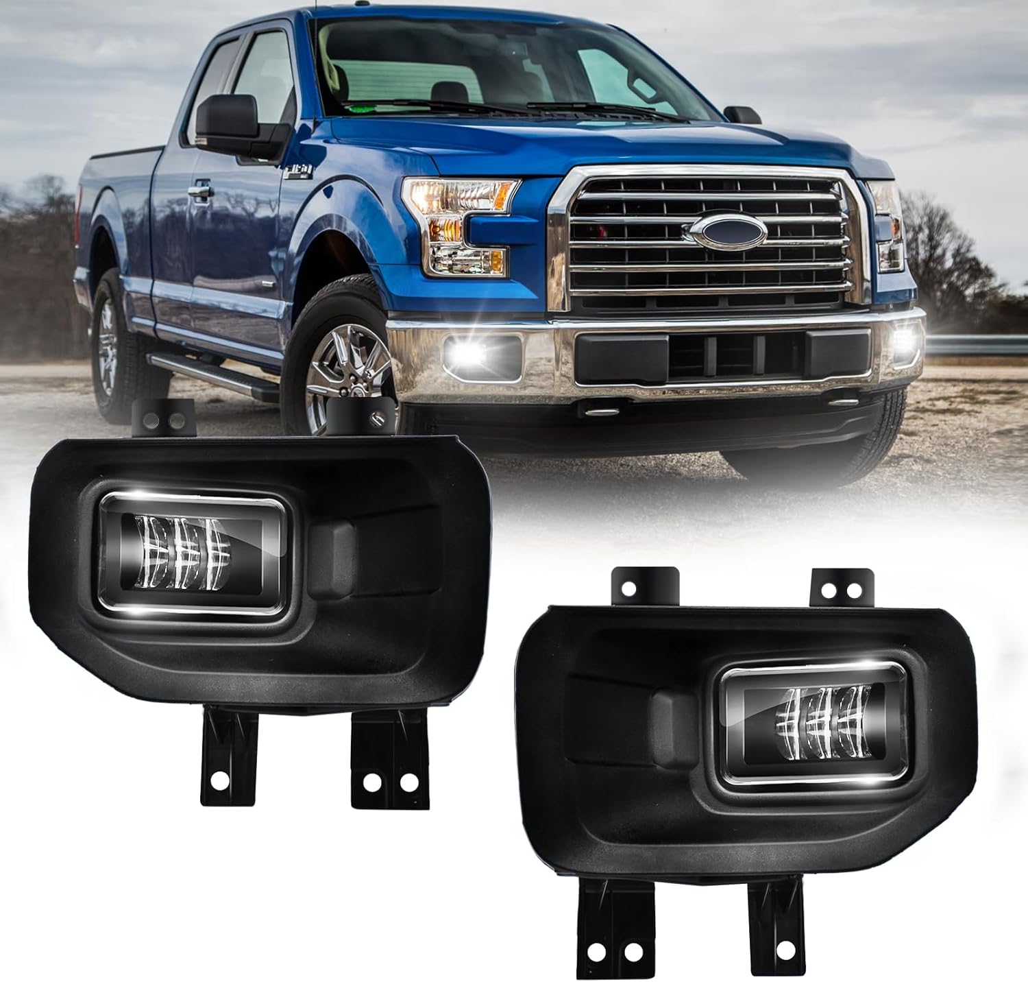 2015–2017 Ford F-150 LED Fog Lights Replacement | DOT & SAE Approved | Plug & Play | 1 Pair