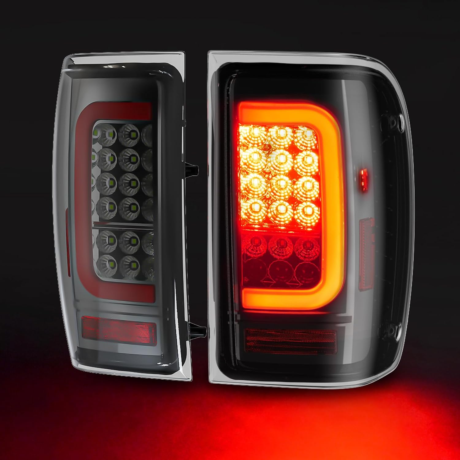 2001–2011 Ford Ranger LED Tail Lights | Smoked Full LED Rear Lamps | Plug & Play | SuperCab Only
