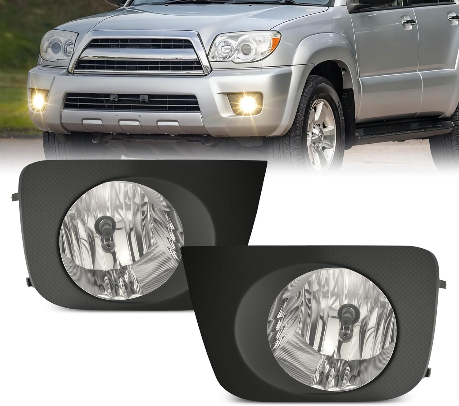 2006–2009 Toyota 4Runner Halogen Fog Lights | 9006 Bulbs | IP67 Waterproof | DOT & SAE Approved | Plug & Play | 1 Pair