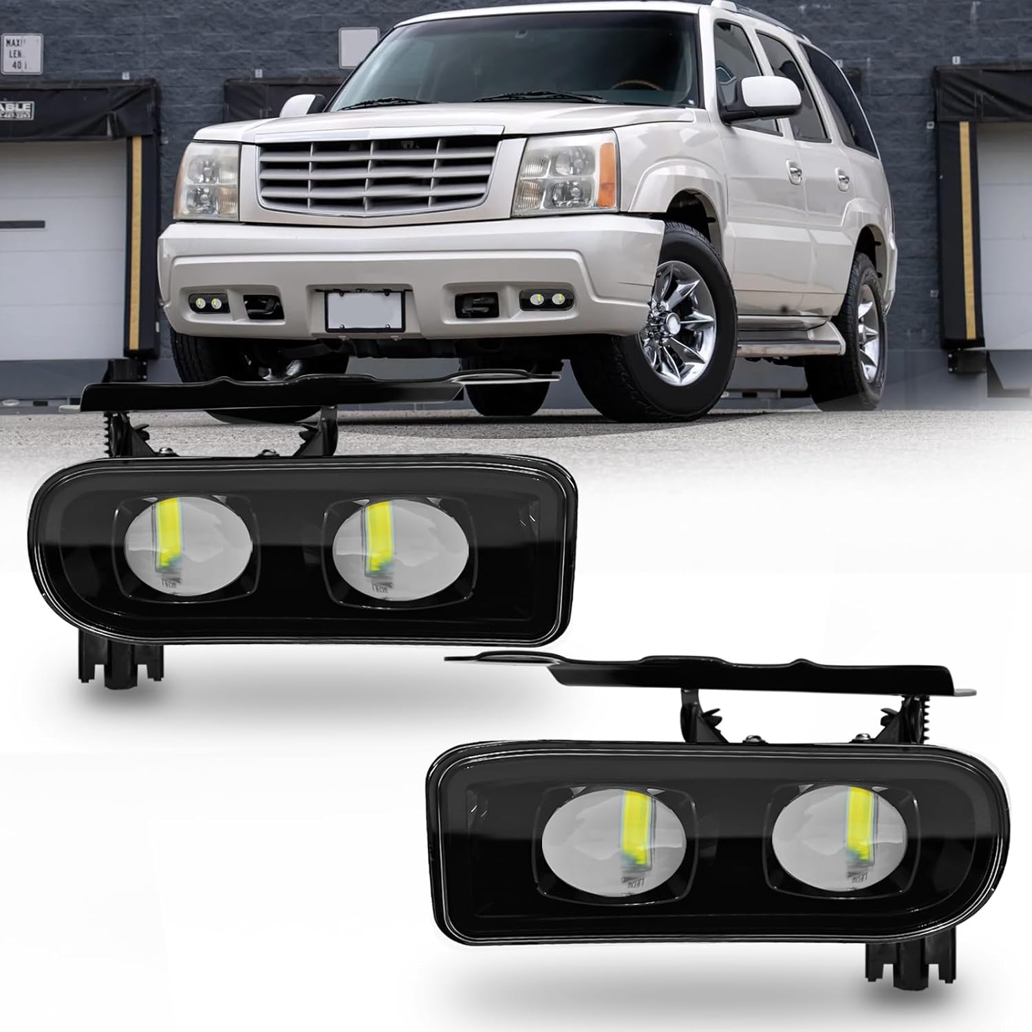 2002–2006 Cadillac Escalade/EXT & 2003–2006 Escalade ESV LED Fog Lights Replacement | Plug & Play | 1 Pair