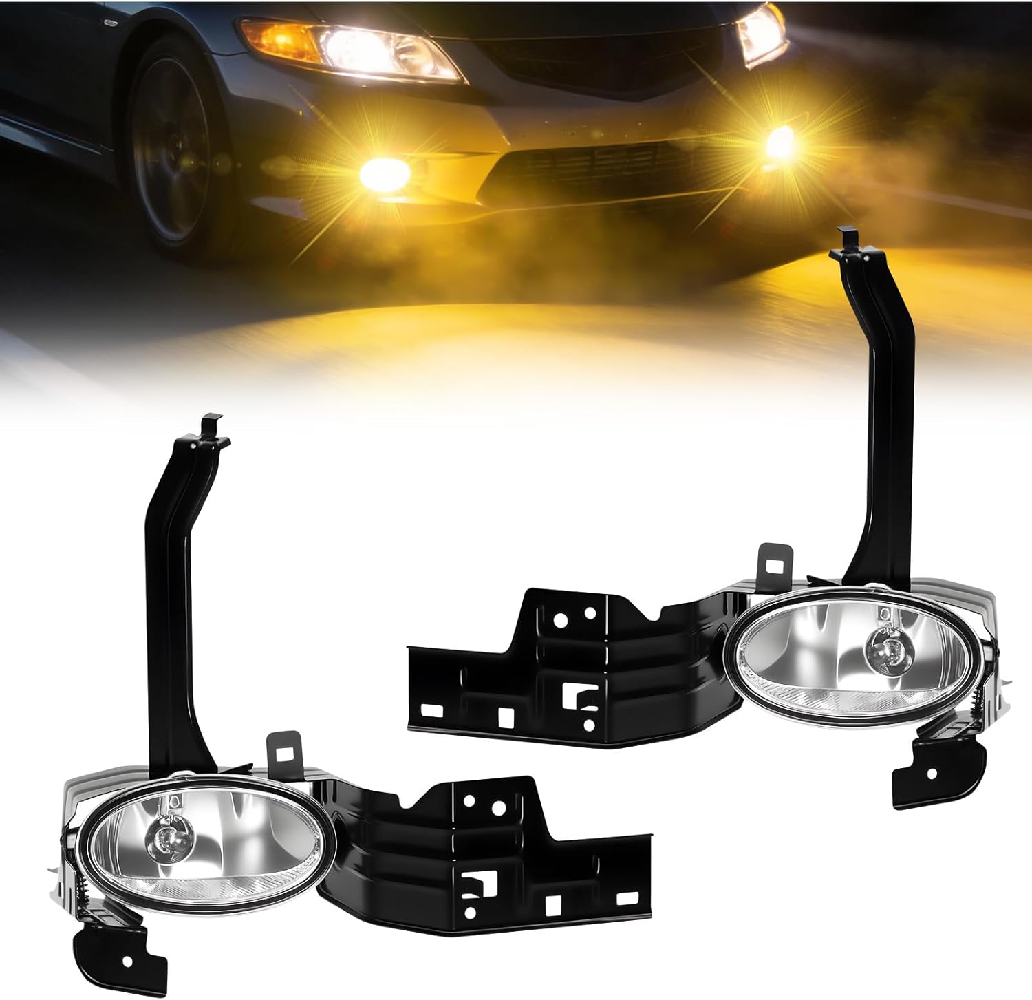 2008–2010 Honda Accord LED Fog Lights Replacement | Plug & Play | With Switch & Wiring Harness | 1 Pair