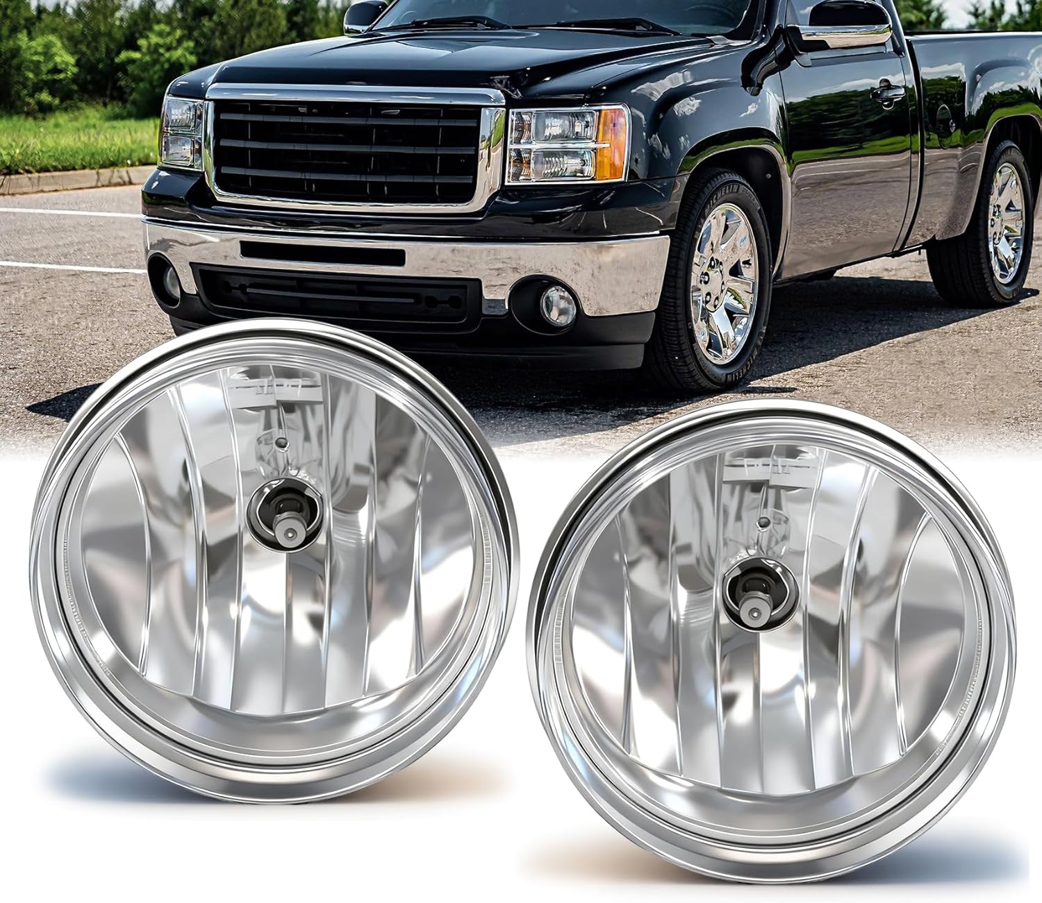 2007–2014 GMC Sierra 1500/2500HD/3500HD Halogen Fog Lights Replacement | Plug & Play | 1 Pair